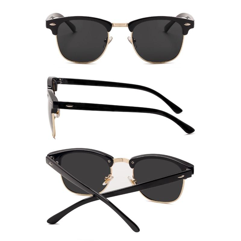 Polarized Semi-Rimless Sunglasses – UV400 Protection for Men & Women