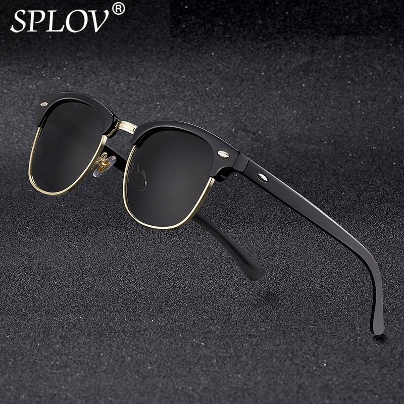 Polarized Semi-Rimless Sunglasses – UV400 Protection for Men & Women