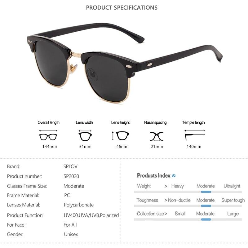 Polarized Semi-Rimless Sunglasses – UV400 Protection for Men & Women